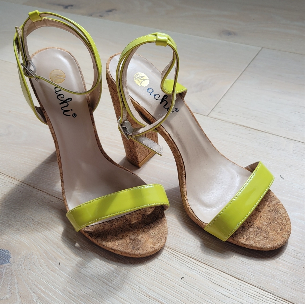 MACHI | Neon Cork Heels